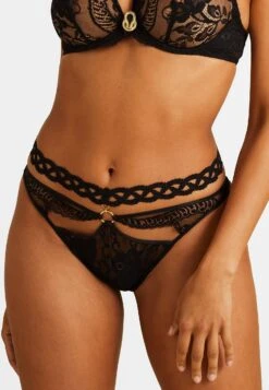 Aubade Échancrée Coeur Precious Tale Mystique - String - Noir Mystique