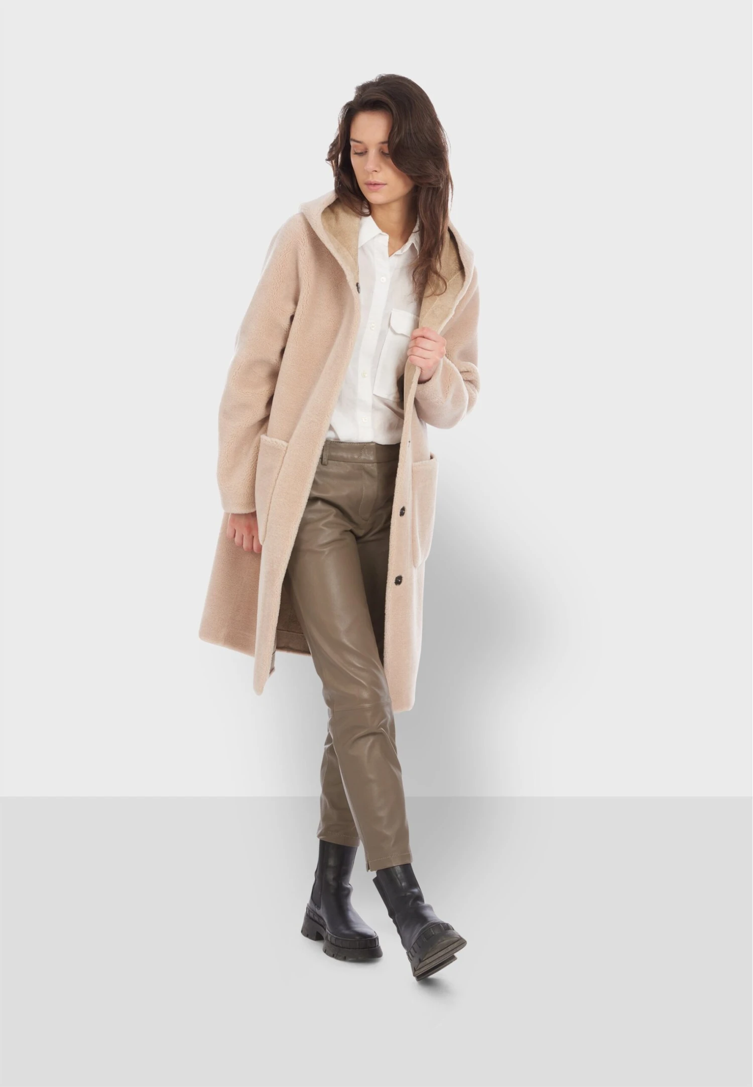 Oakwood Angelique Reversible - Manteau Classique - Beige 7 Oakwood Angelique Reversible - Manteau Classique - Beige – Image 5