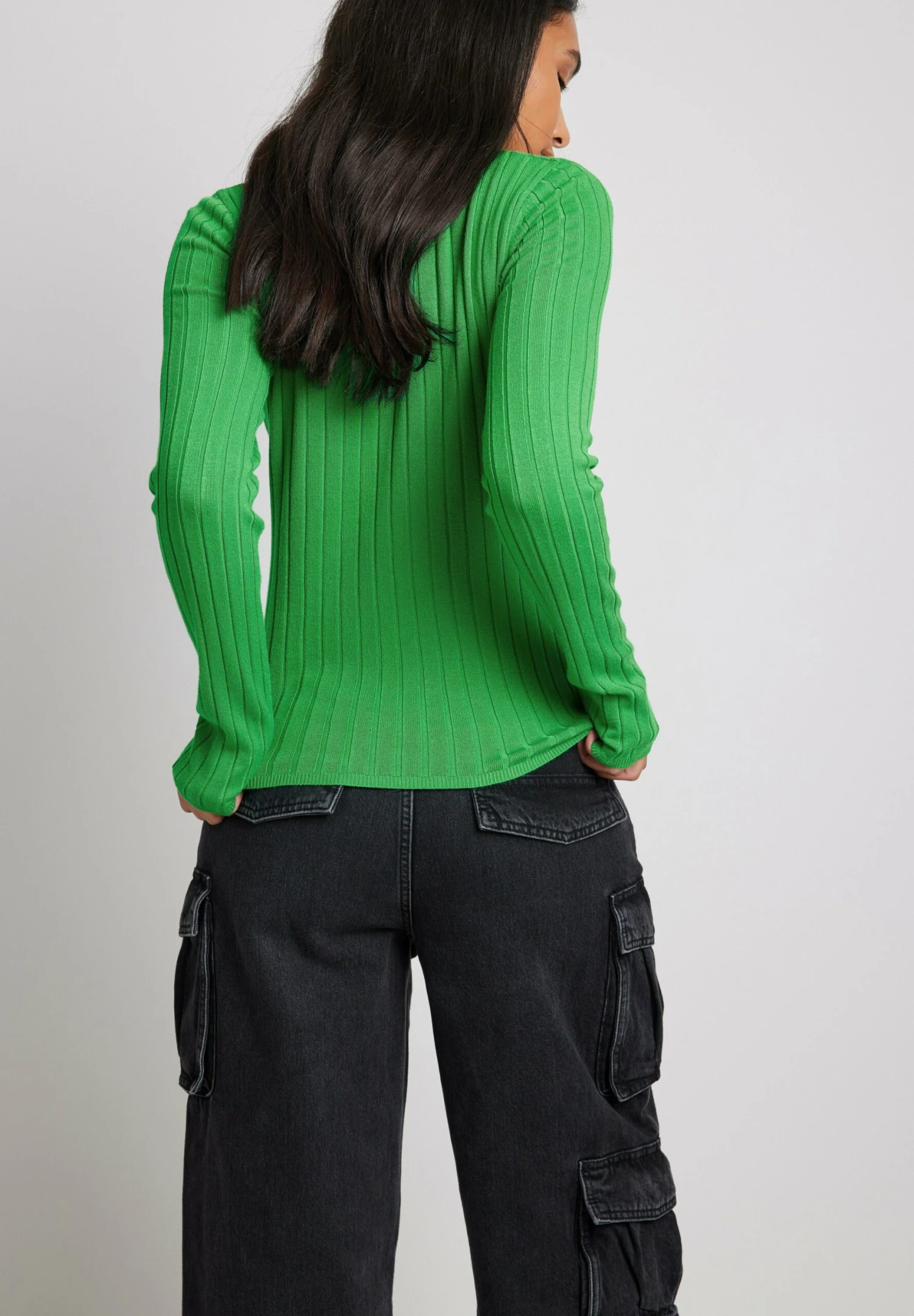 NA-KD Mit Einem Rollkragen - Pullover - Green 4 NA-KD Mit Einem Rollkragen - Pullover - Green – Image 2