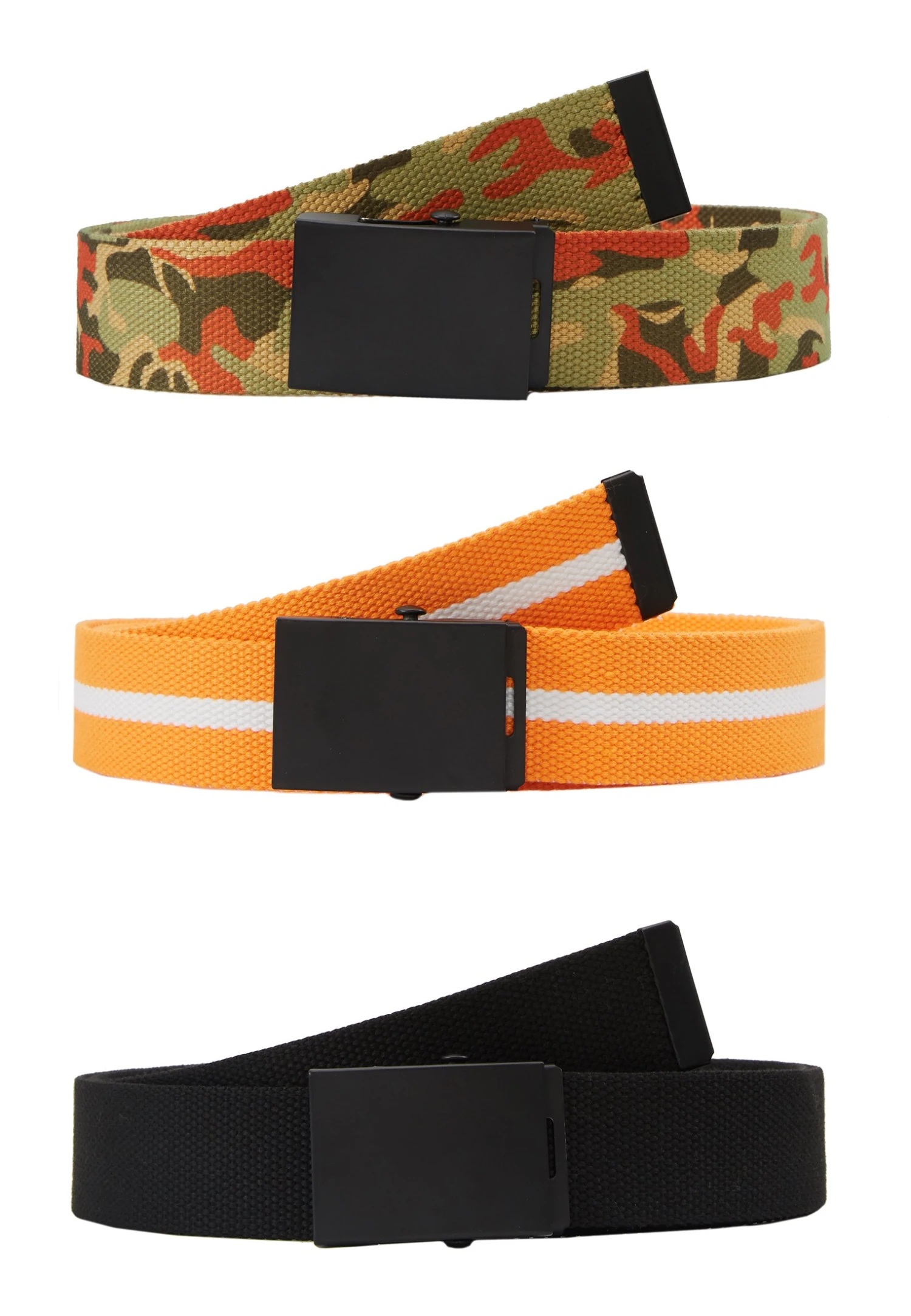 URBAN CLASSICS Trio 3 Pack - Ceinture - Black/Orange/White 8 URBAN CLASSICS Trio 3 Pack - Ceinture - Black/Orange/White – Image 6