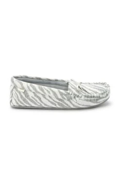 Next Mocassins - Grey Zebra -Next Soldes cccb42273651486f8be800e45a26ce1d