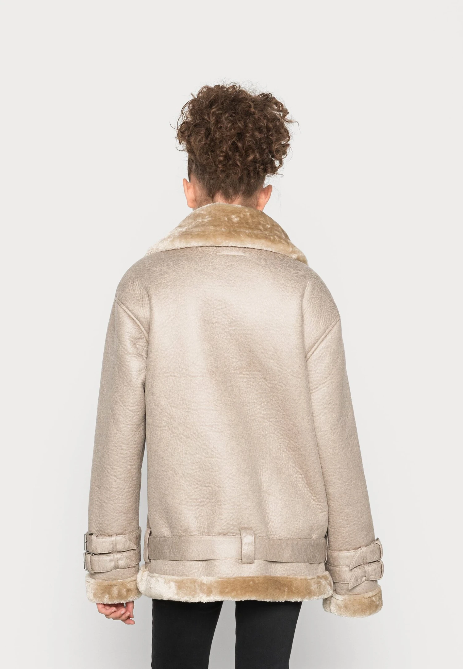 NA-KD Biker Jacket - Veste En Similicuir - Beige 5 NA-KD Biker Jacket - Veste En Similicuir - Beige – Image 3