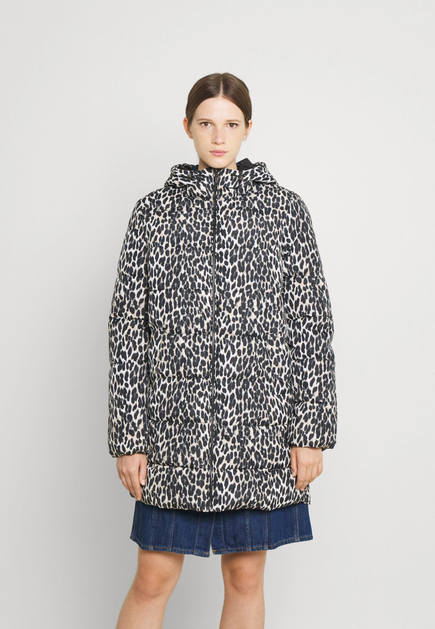 Vila Vikarla Long Puffer Jacket - Manteau Classique - Beige/Black 3 Vila Vikarla Long Puffer Jacket - Manteau Classique - Beige/Black