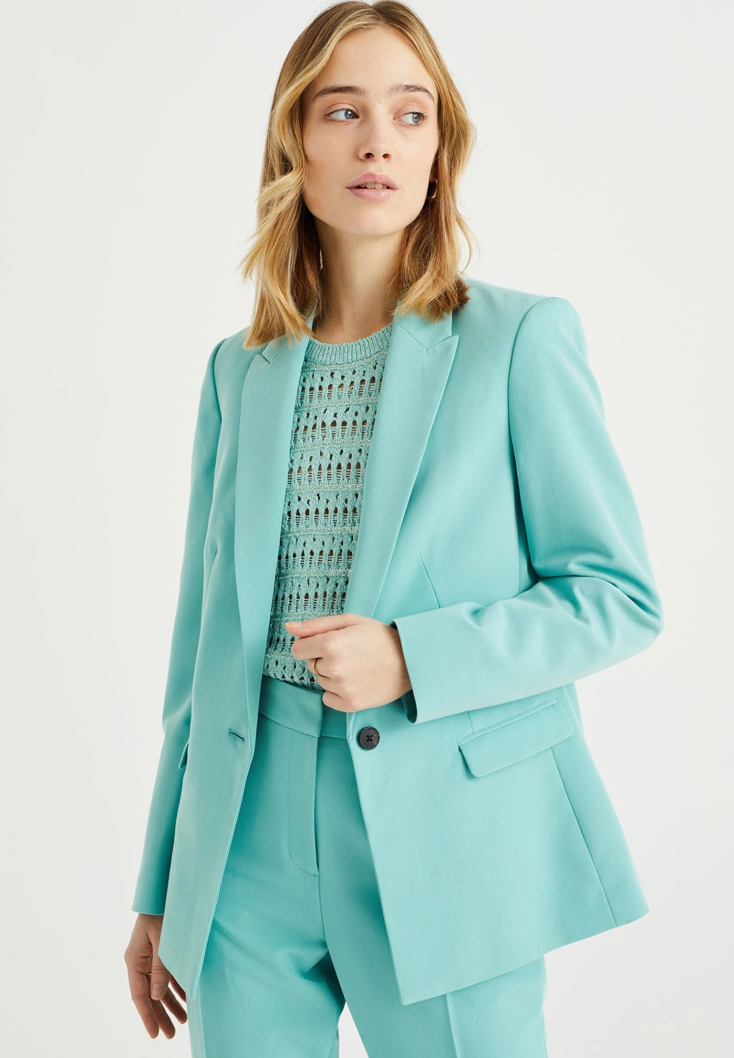 WE FASHION Nauwsluitende - Marly - Blazer - Blue 3 WE FASHION Nauwsluitende - Marly - Blazer - Blue