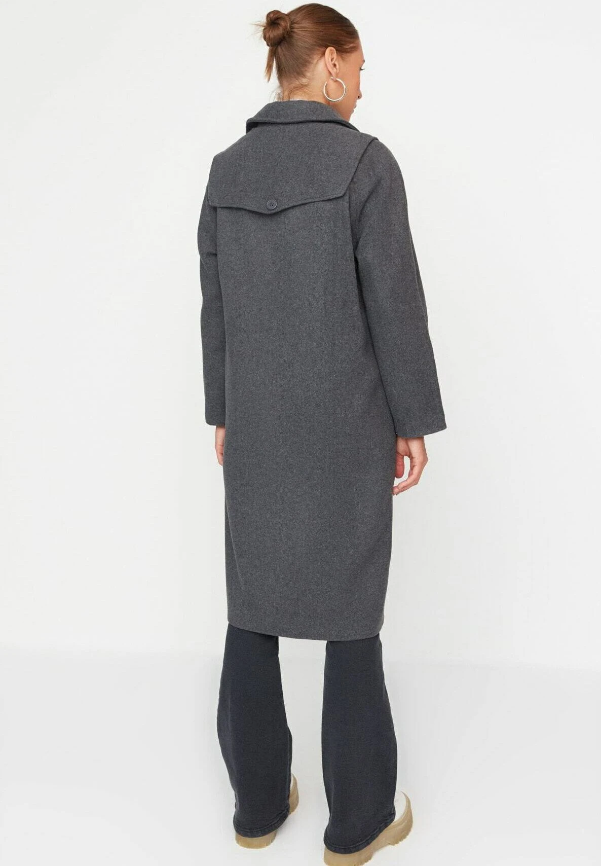 Trendyol Manteau Classique - Grey 5 Trendyol Manteau Classique - Grey â Image 3