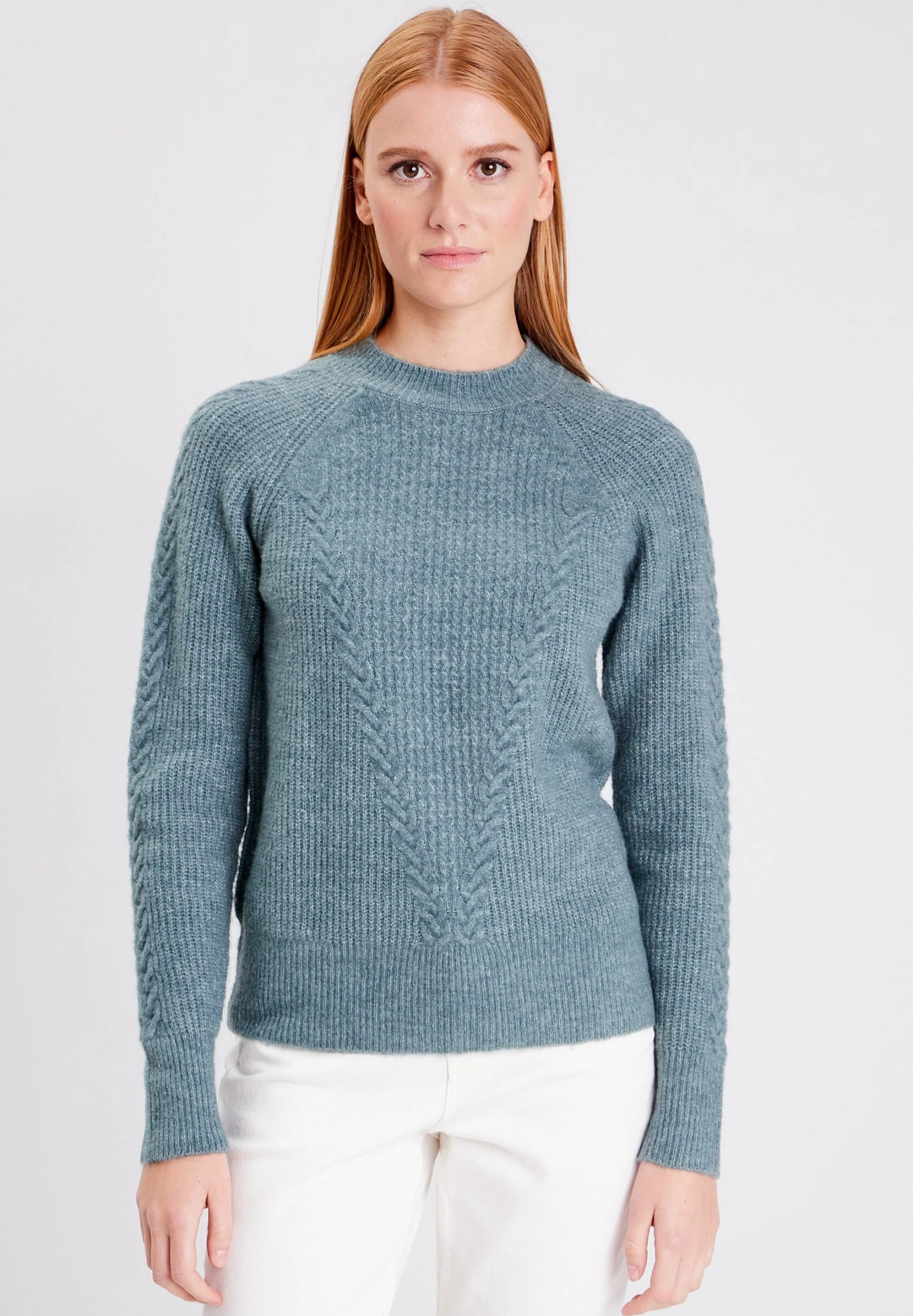 Mit Langen Ärmeln - Pullover - Vert Foncé 3 Mit Langen Ärmeln - Pullover - Vert Foncé