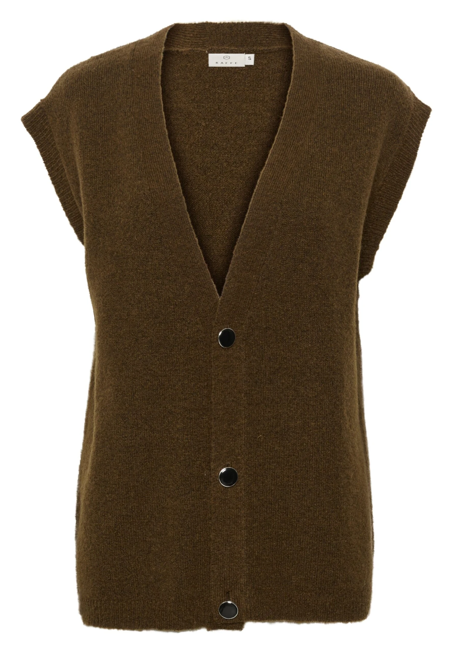 Kaffe Jennie - Gilet - Cocoa Brown Melange 7 Kaffe Jennie - Gilet - Cocoa Brown Melange – Image 5