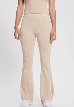 Guess Lise 4G Logo Swtr - Pantalon Classique - Beige