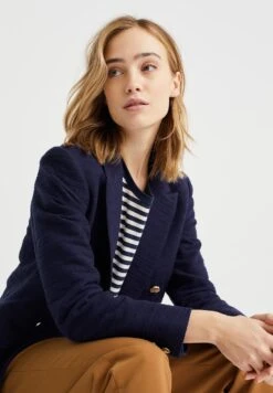 WE FASHION Regular Fit Bouclé - Manteau Court - Blue 9 WE FASHION Regular Fit Bouclé - Manteau Court - Blue -Next Soldes d2e7626cf58b4e3d89c28edc0fbf00f6