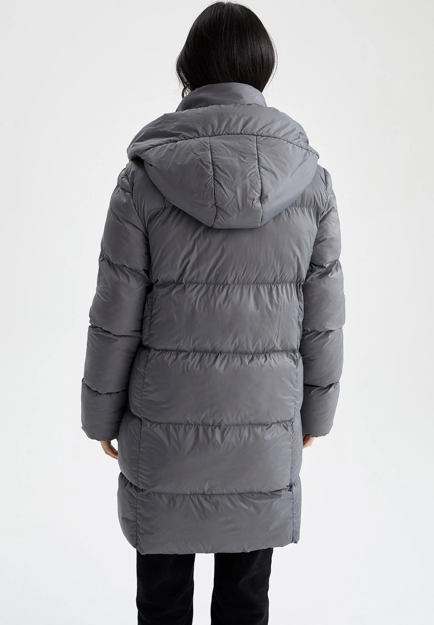 DeFacto Regular Fit - Manteau D'Hiver - Grey 5 DeFacto Regular Fit - Manteau D'Hiver - Grey – Image 3