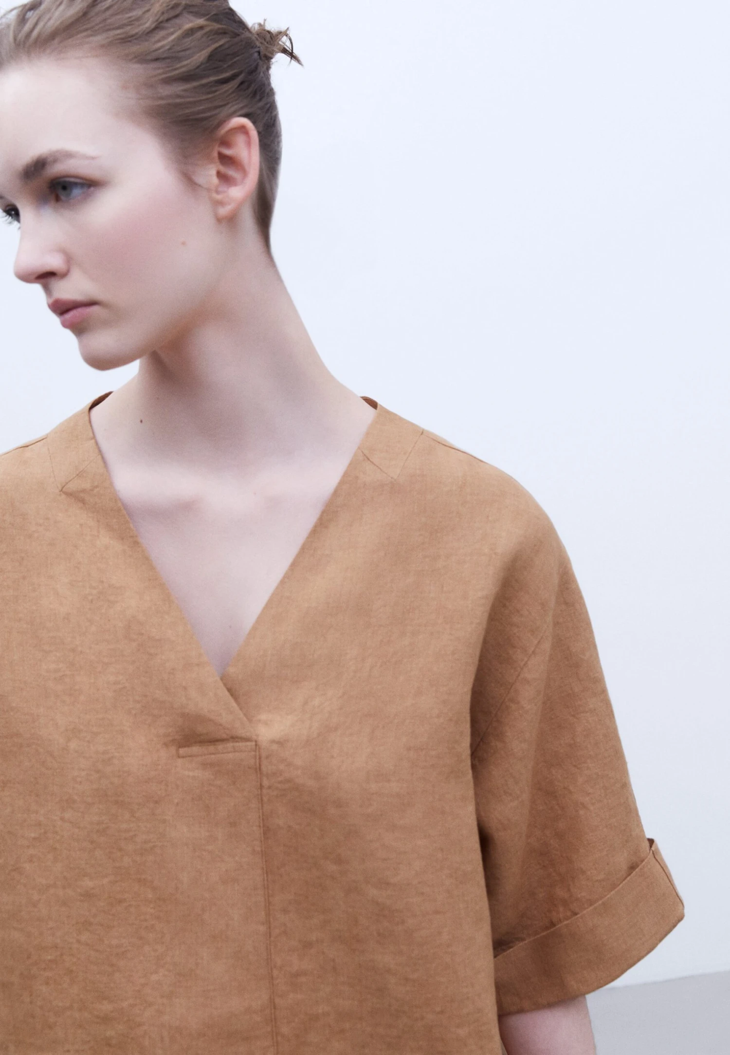 ADOLFO DOMINGUEZ European - Blouse - Camel 5 ADOLFO DOMINGUEZ European - Blouse - Camel – Image 3