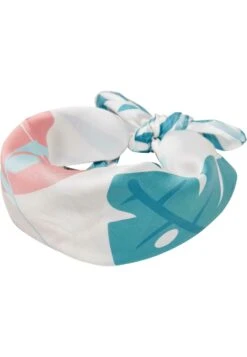 URBAN CLASSICS Big Satin Bandana - Écharpe - Turquoise Floral