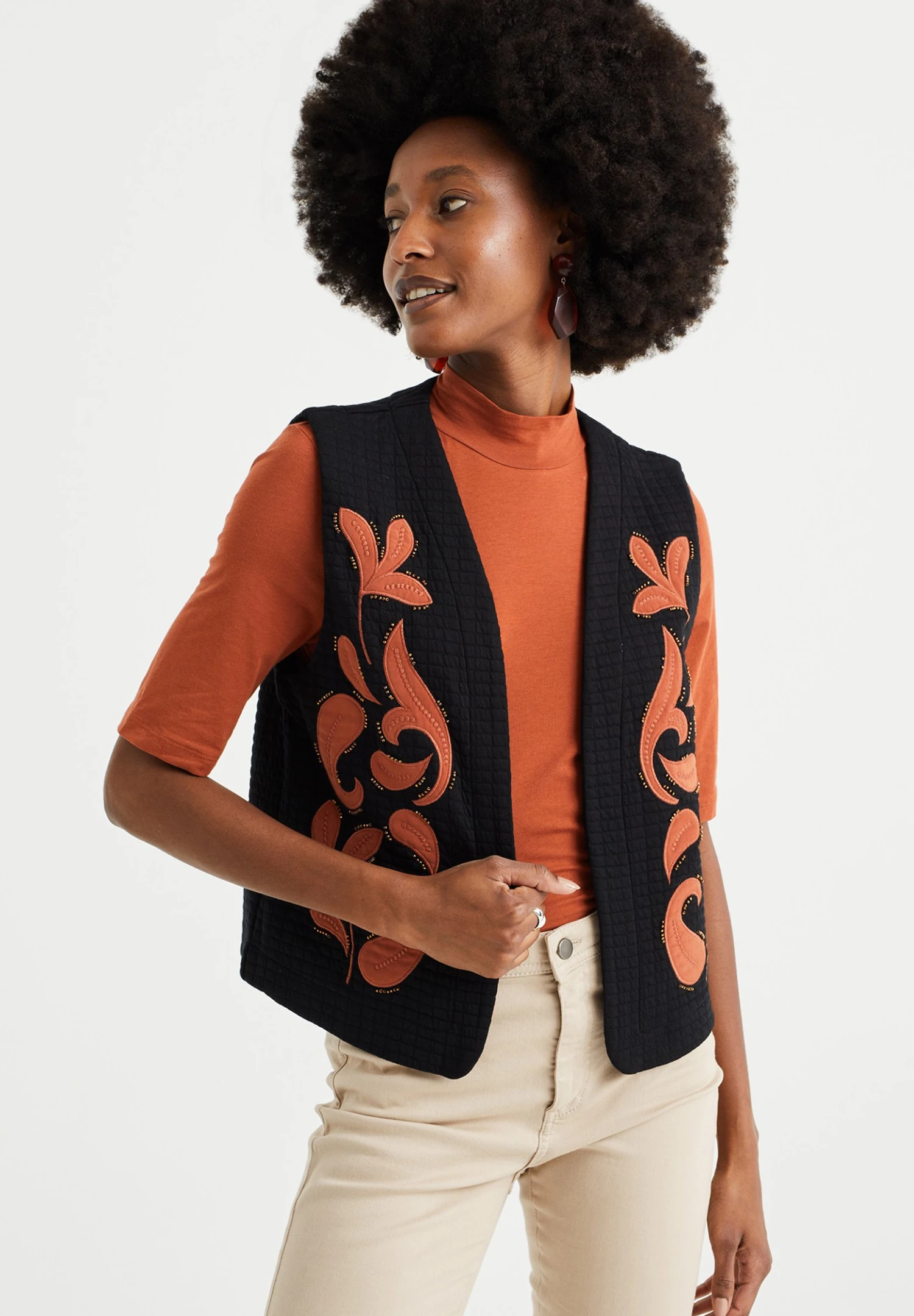 WE FASHION Met Embroidery - Veste Sans Manches - Black 3 WE FASHION Met Embroidery - Veste Sans Manches - Black