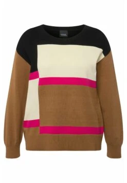 Ulla Popken Colorblocking Rundhals - Pullover - Camel -Next Soldes d714fb2a2fe3491d9efe9b86d7250f77