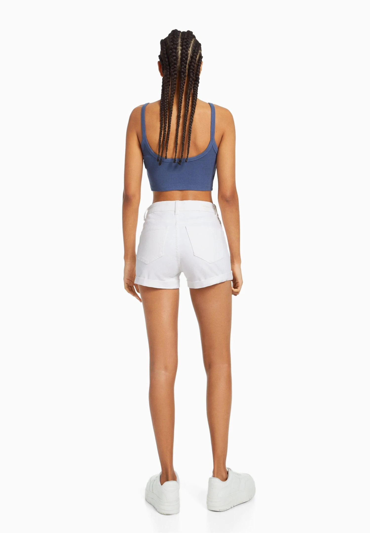 BERSHKA Roll-Up - Short En Jean - Off-White 5 BERSHKA Roll-Up - Short En Jean - Off-White â Image 3