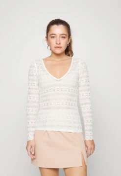 Vichikka V-Neck - T-Shirt À Manches Longues - Birch