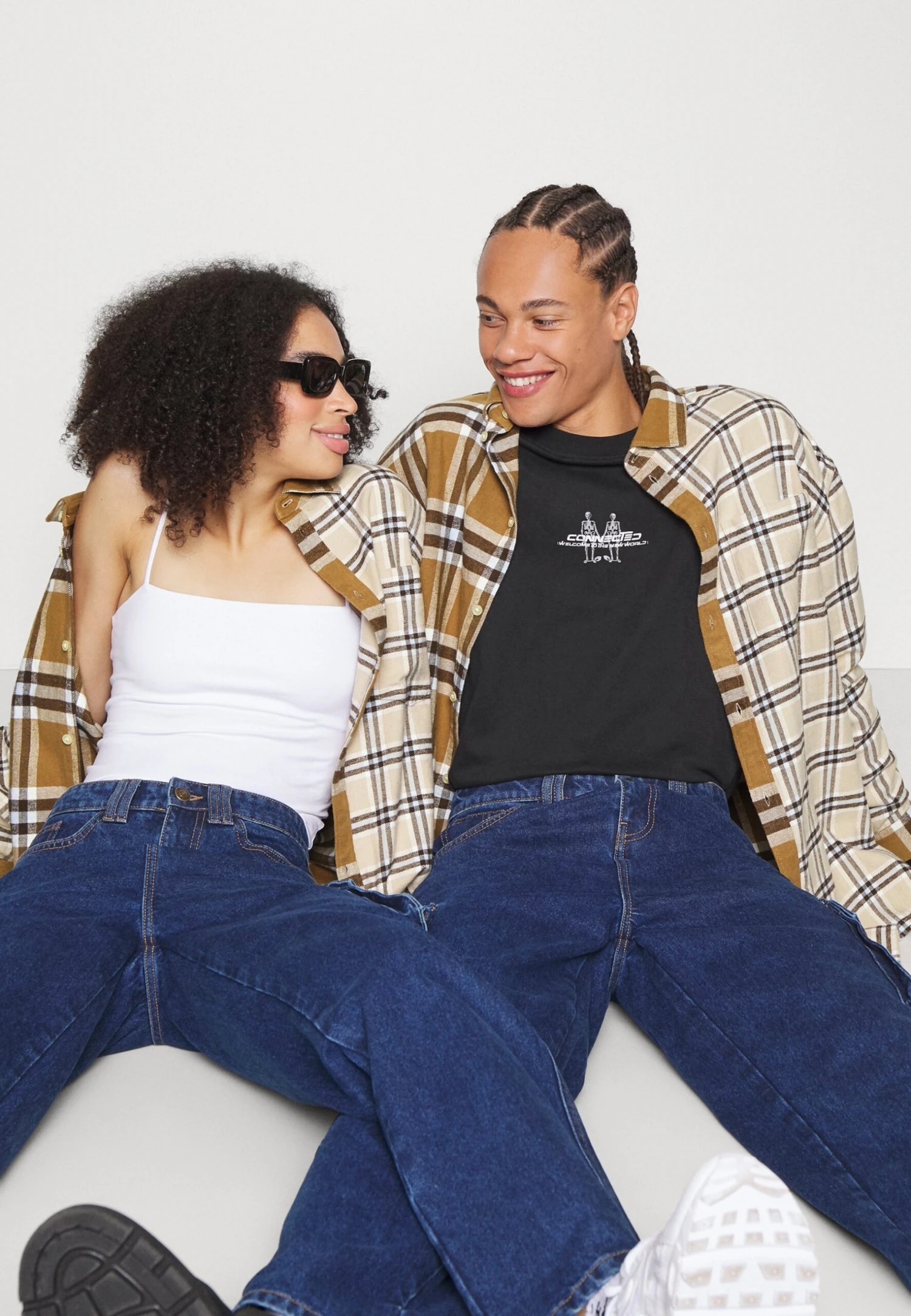 YOURTURN Mash Up Check Genderless - Chemise - Beige 6 YOURTURN Mash Up Check Genderless - Chemise - Beige – Image 4