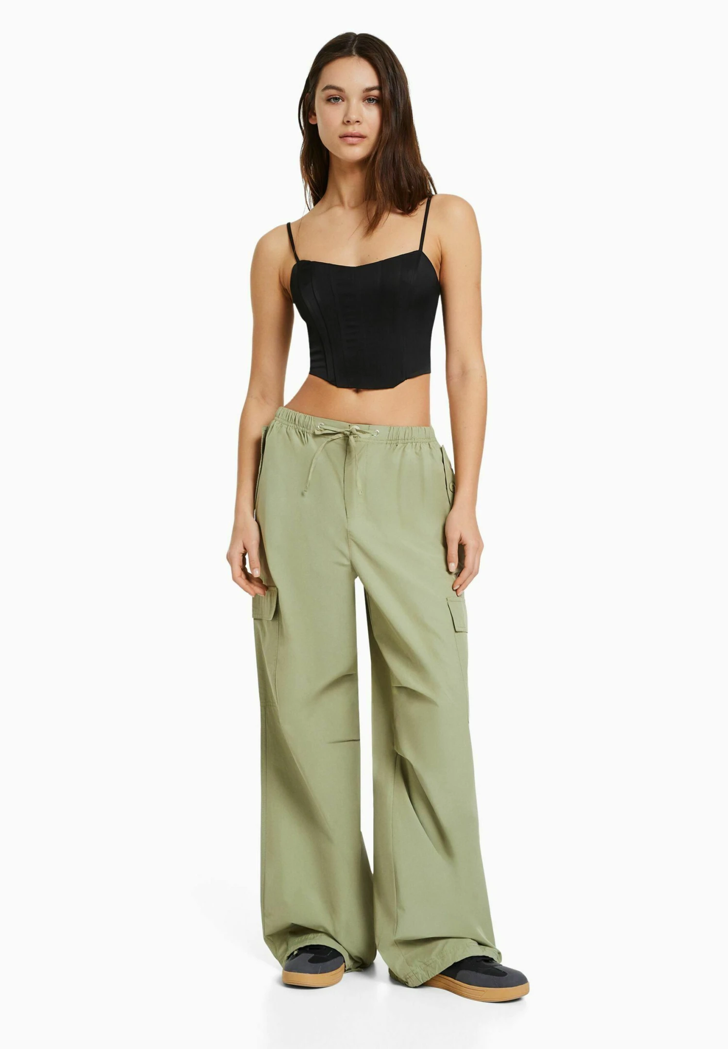 BERSHKA Strappy Corset - Débardeur - Black 4 BERSHKA Strappy Corset - Débardeur - Black – Image 2