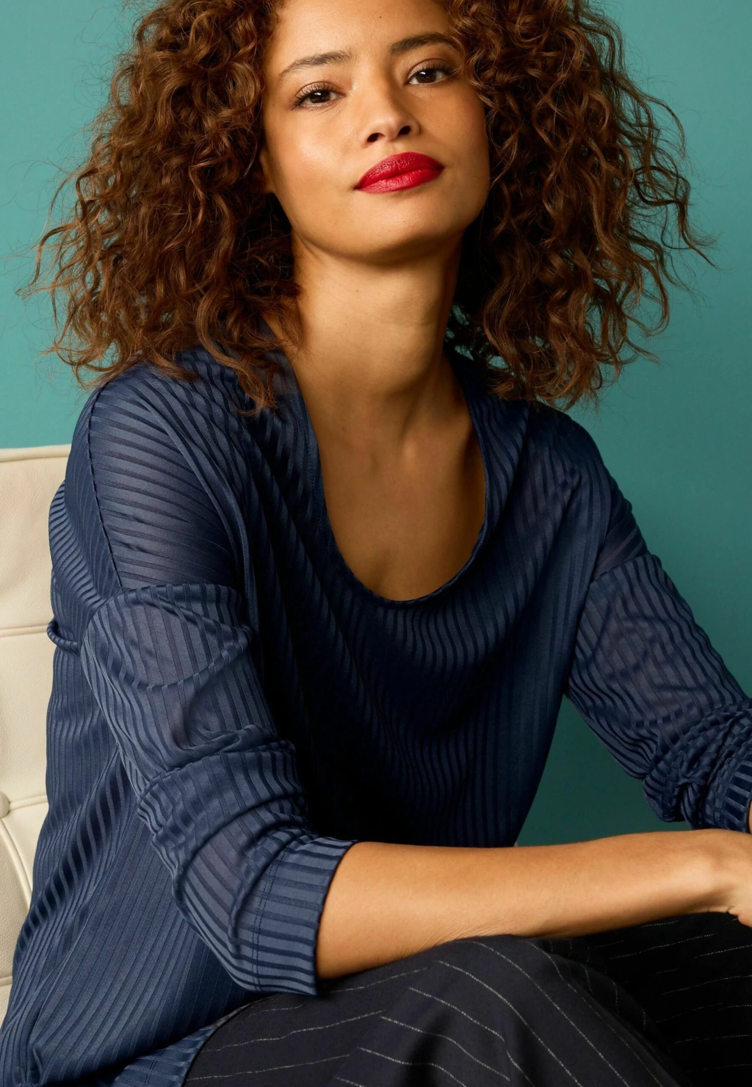 Next Scoop Neck Long Sleeve Standard - T-Shirt À Manches Longues - Navy 6 Next Scoop Neck Long Sleeve Standard - T-Shirt À Manches Longues - Navy – Image 4