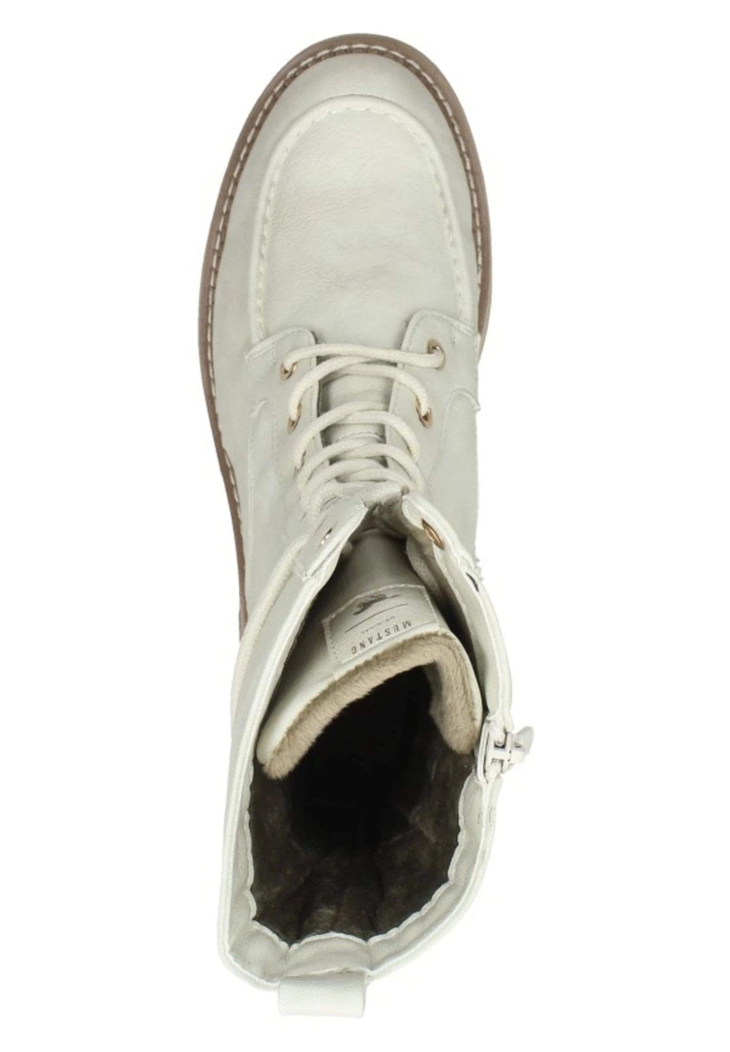 Mustang Hoog - Bottes À Lacets - Gebroken Wit 5 Mustang Hoog - Bottes À Lacets - Gebroken Wit – Image 3