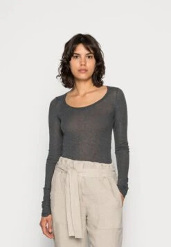 American Vintage T-Shirt À Manches Longues - Anthracite Chine