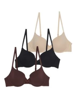 Anna Field 3 Pack - Soutien-Gorge Invisible - Black/Nude/Brown -Next Soldes dc71bdb90c6d4ece87e4a77d1a2555d3