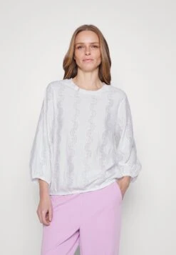 Kaffe Tio - T-Shirt À Manches Longues - Chalk