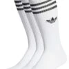 Adidas Originals Solid Crew 3 Pack - Chaussettes - White
