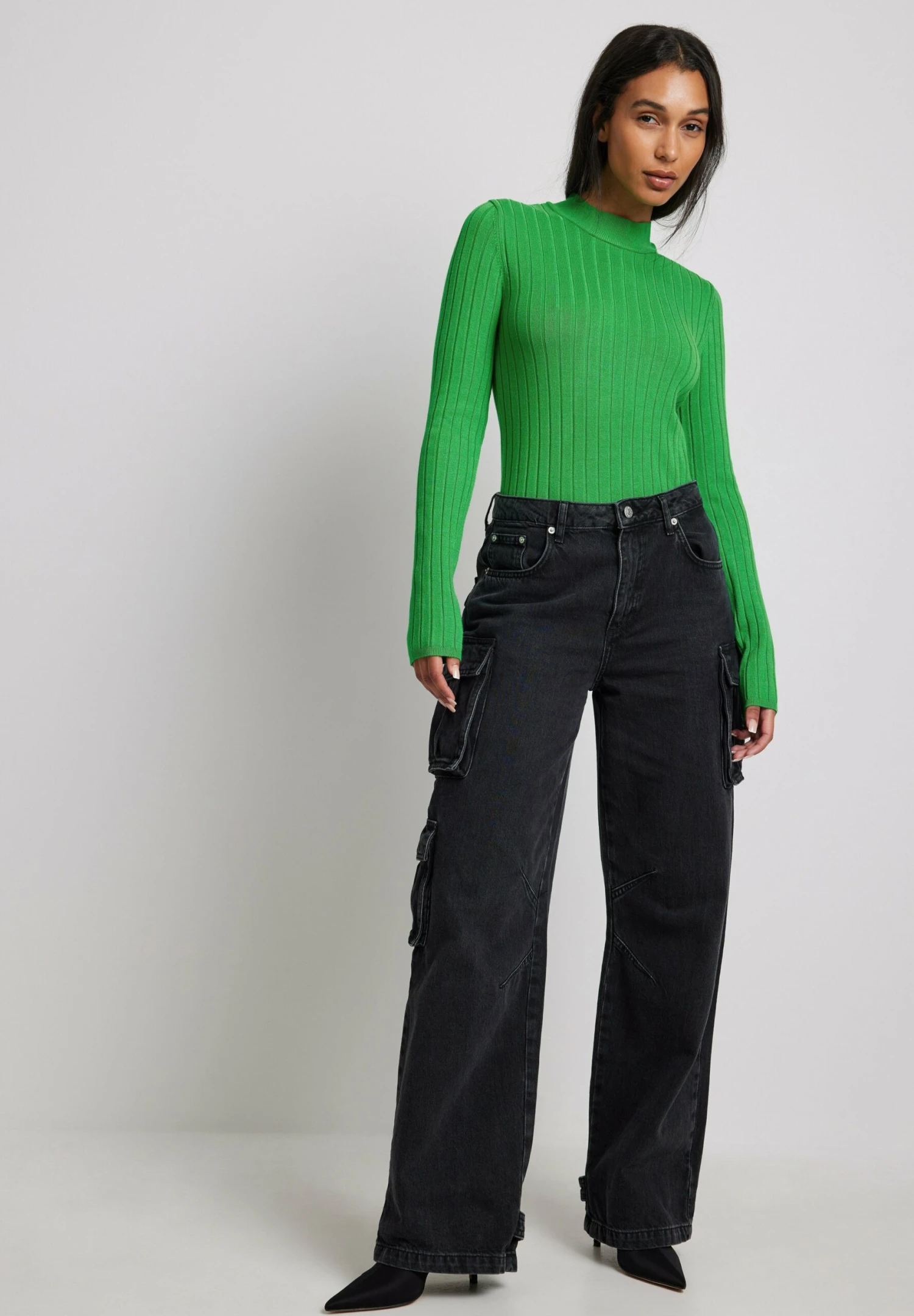 NA-KD Mit Einem Rollkragen - Pullover - Green 3 NA-KD Mit Einem Rollkragen - Pullover - Green