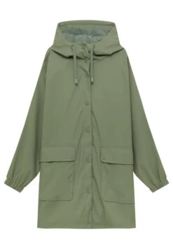 PULL & BEAR Rain With Hood - Veste Imperméable - Khaki -Next Soldes e086eff0201d4b569dacef1f3bce32ca