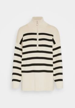 Object Objester L S Zip Noos - Pullover - Sandshell/Black -Next Soldes e2dd67dec97149bf8a98a8c9df0357e2