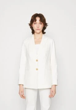 Scotch & Soda Single Breasted - Manteau Court - Off White