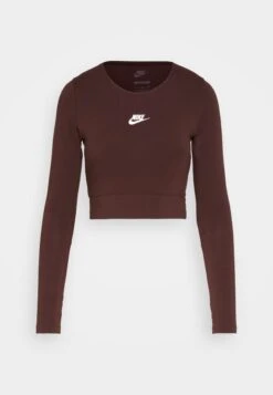 Nike Sportswear Crop - T-Shirt À Manches Longues - Earth -Next Soldes e3ed7c698e7c4575bbab42378afa8c0a