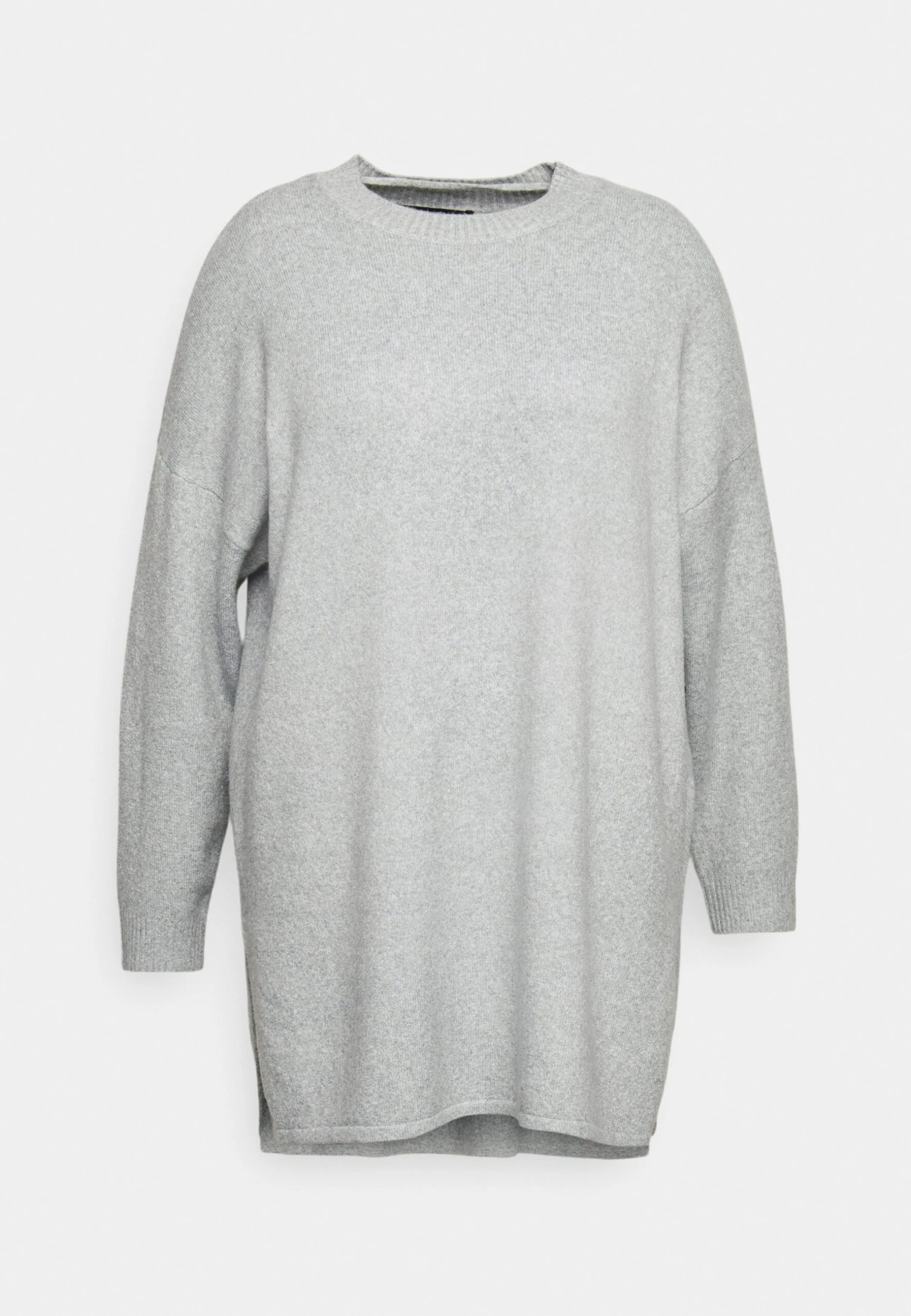 Vero Moda Curve Vmdoffy Oneck Long - Pullover - Light Grey Melange 6 Vero Moda Curve Vmdoffy Oneck Long - Pullover - Light Grey Melange â Image 4