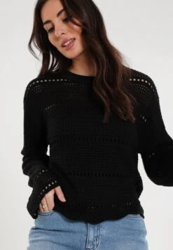 Threadbare Thb Melbourne Pointelle Crochet - Pullover - Black 10 Threadbare Thb Melbourne Pointelle Crochet - Pullover - Black -Next Soldes e52697a1e8c64b6da10e571179ceb61e