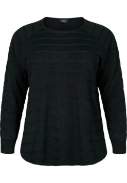 Zizzi With Tone-On-Stripes - Pullover - Black -Next Soldes e5522efe046c43ba8c03448b64445ede