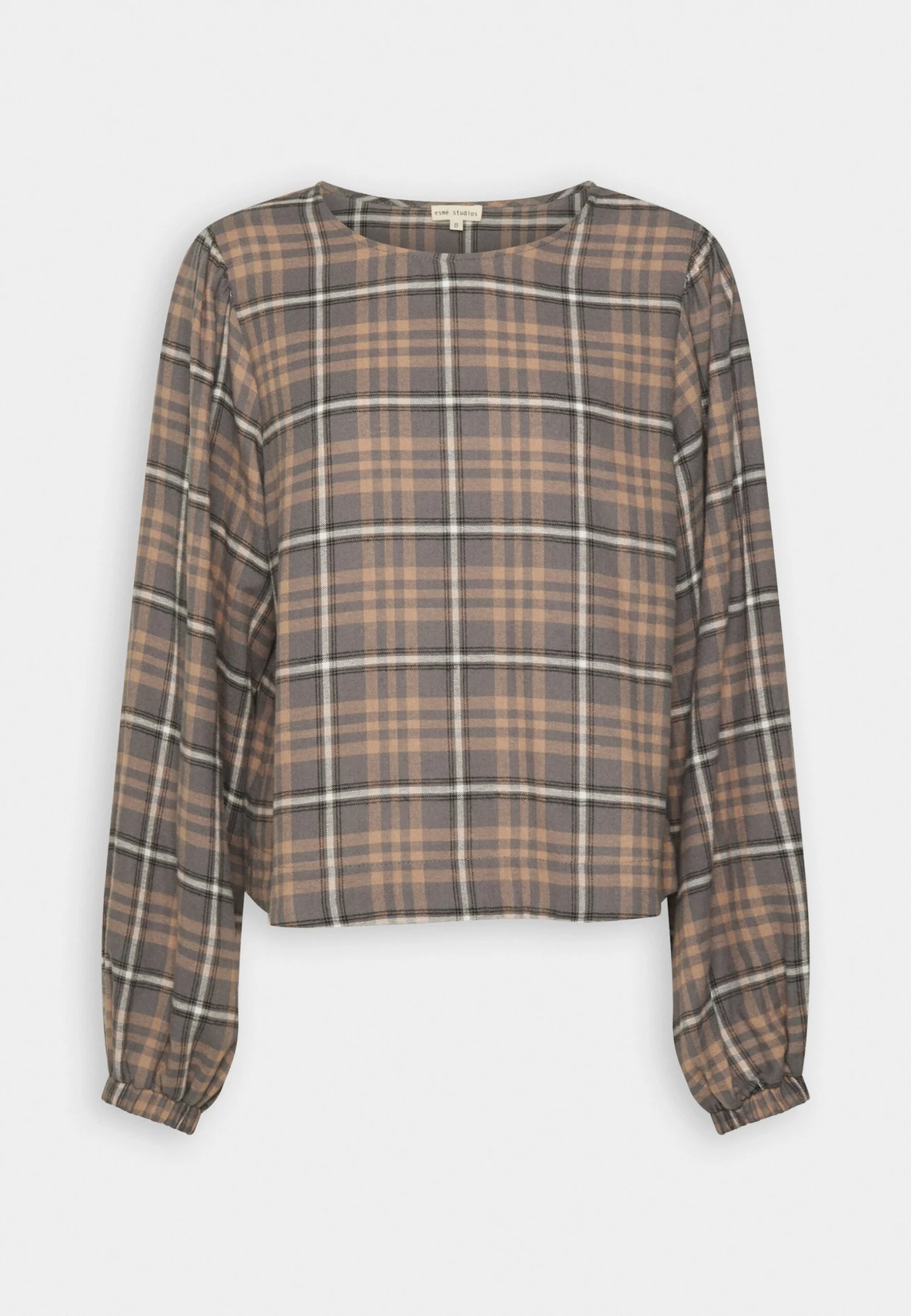 Esmé Studios Ellie Balloon Sleeve Blouse - T-Shirt À Manches Longues - Charcoal 6 Esmé Studios Ellie Balloon Sleeve Blouse - T-Shirt À Manches Longues - Charcoal – Image 4