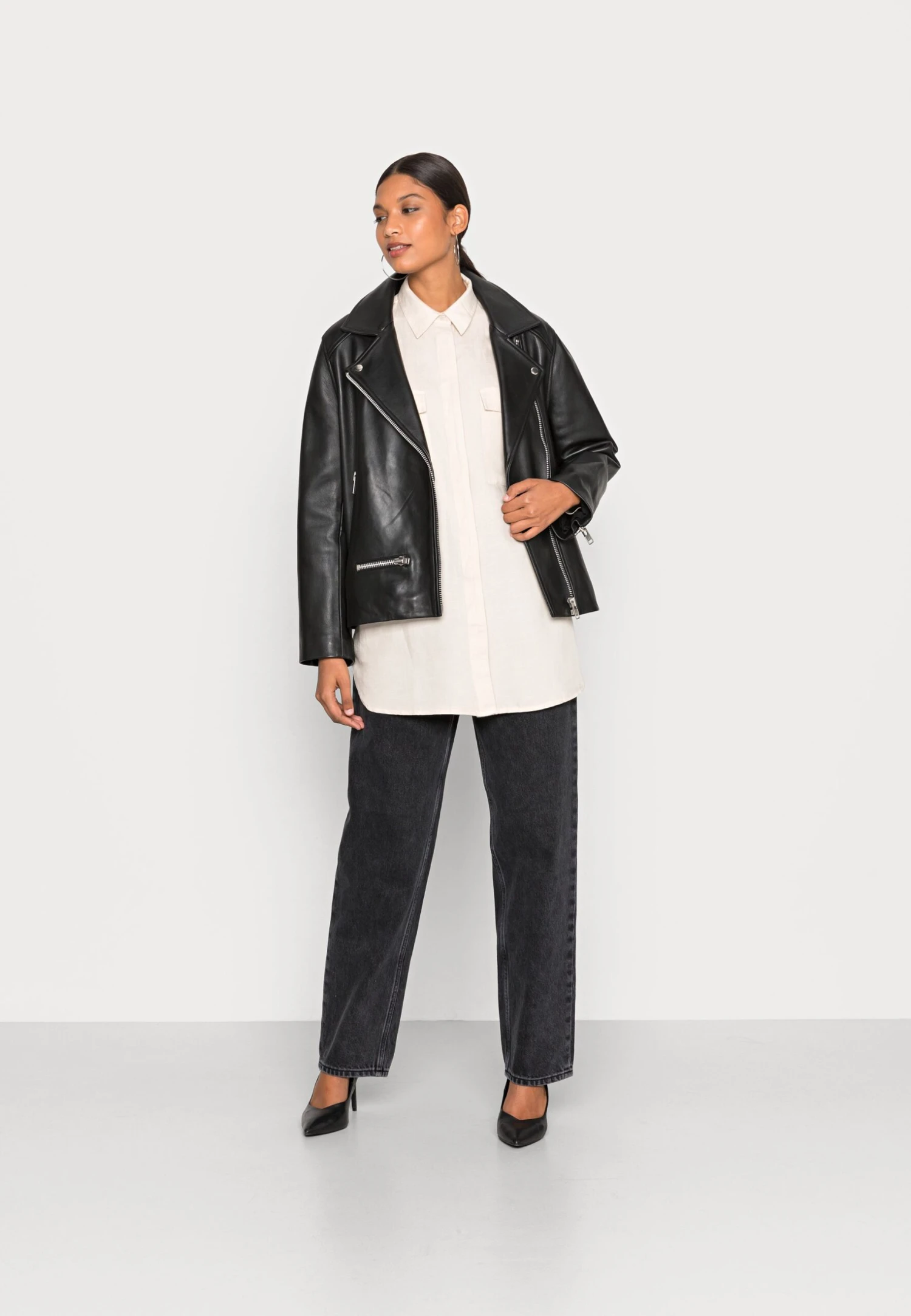 Selected Femme Slflena Long - Chemisier - Natural 4 Selected Femme Slflena Long - Chemisier - Natural – Image 2