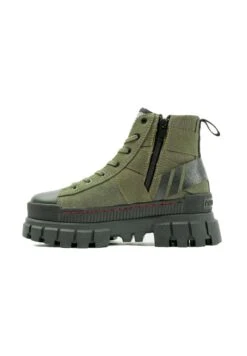 Palladium Revolt Hi Army - Bottines À Plateau - Olive Night