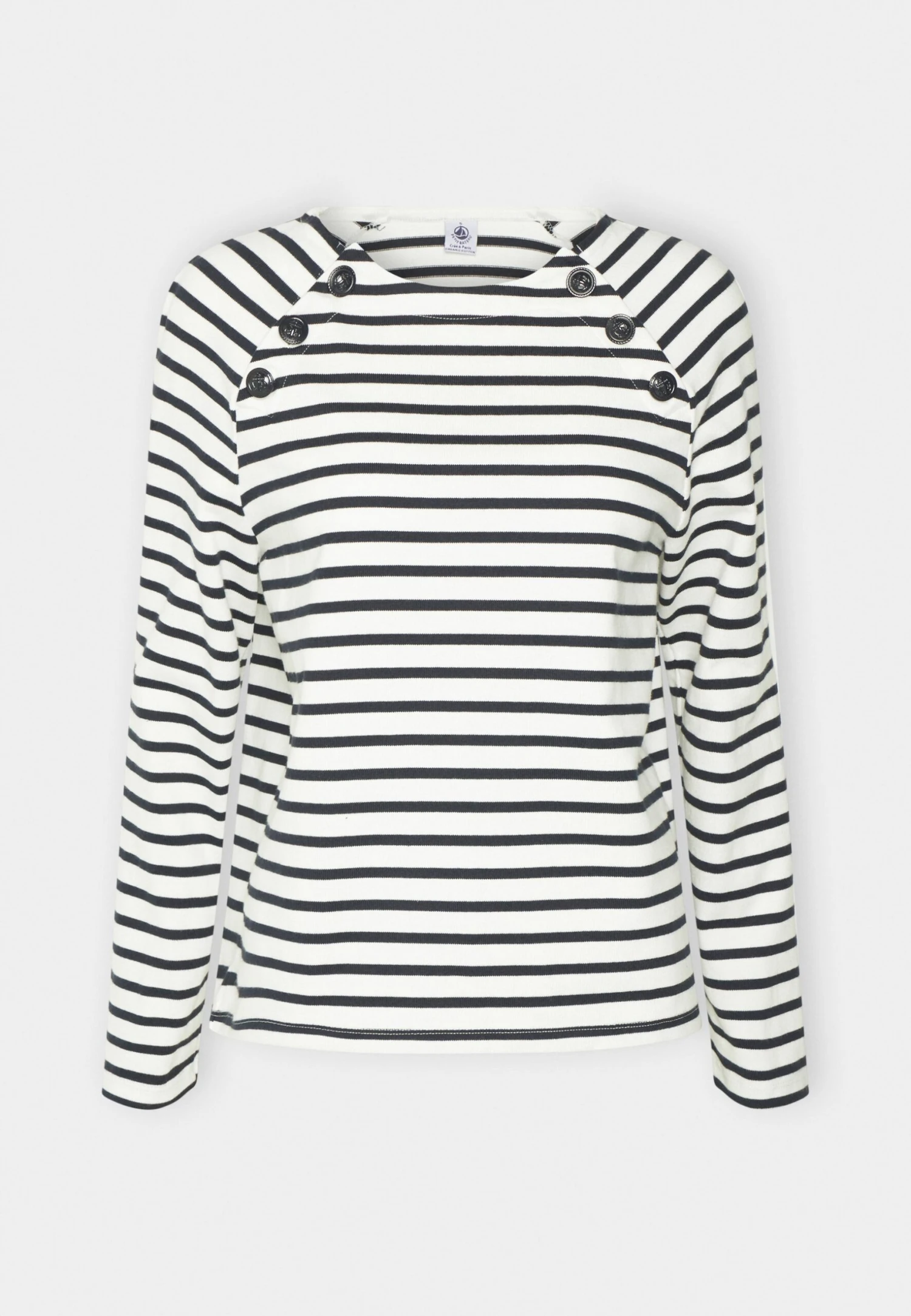 PETIT BATEAU Mariniere - Sweatshirt - Marshmallow/Smoking 6 PETIT BATEAU Mariniere - Sweatshirt - Marshmallow/Smoking – Image 4