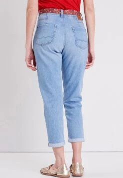 Mom Mit Schalgürtel - Jean Slim - Denim Bleach -Next Soldes ec55274a6b0b407fa8e6b3ff7dd43688