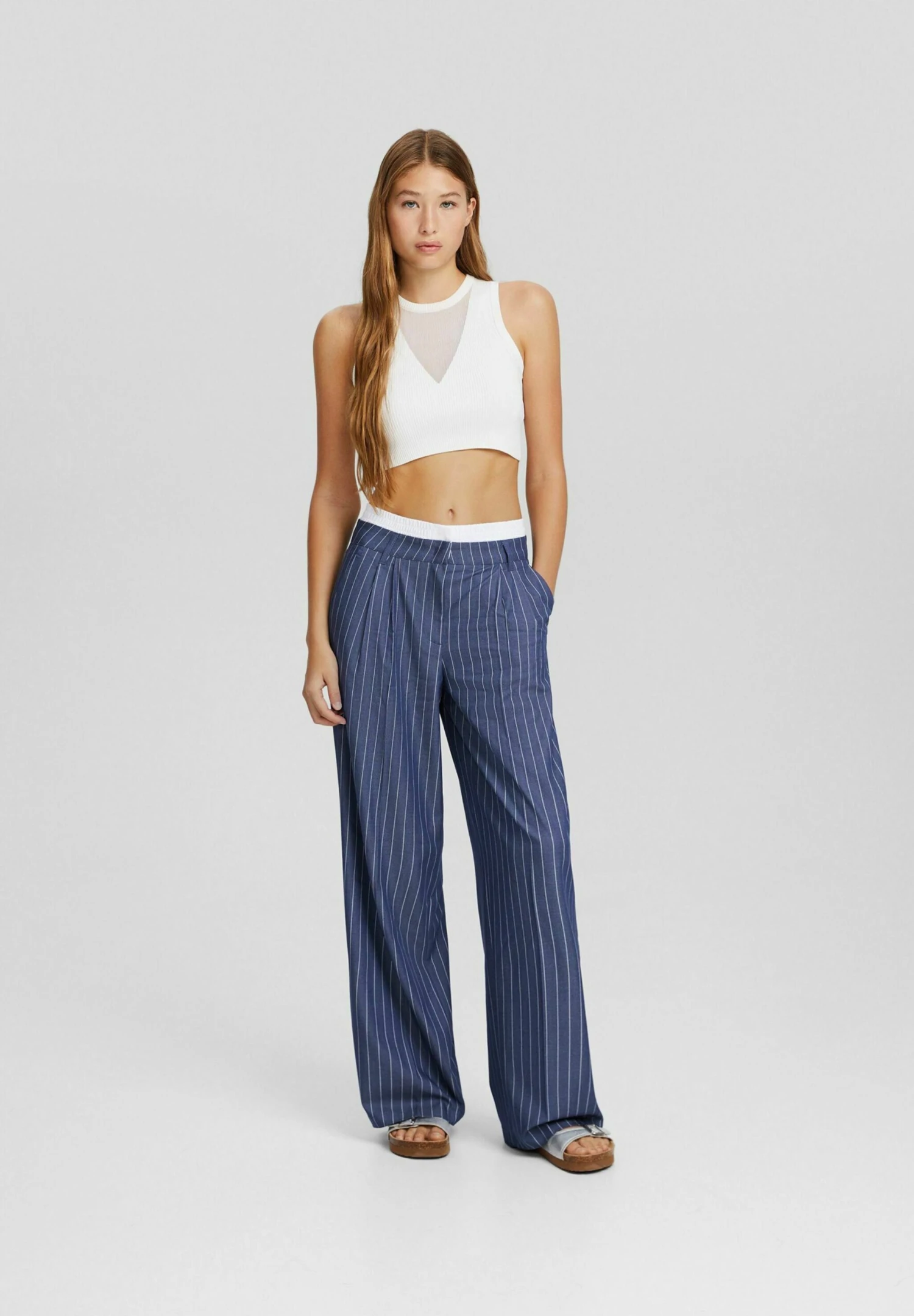 BERSHKA Tailored - Pantalon Classique - Dark Blue 4 BERSHKA Tailored - Pantalon Classique - Dark Blue – Image 2