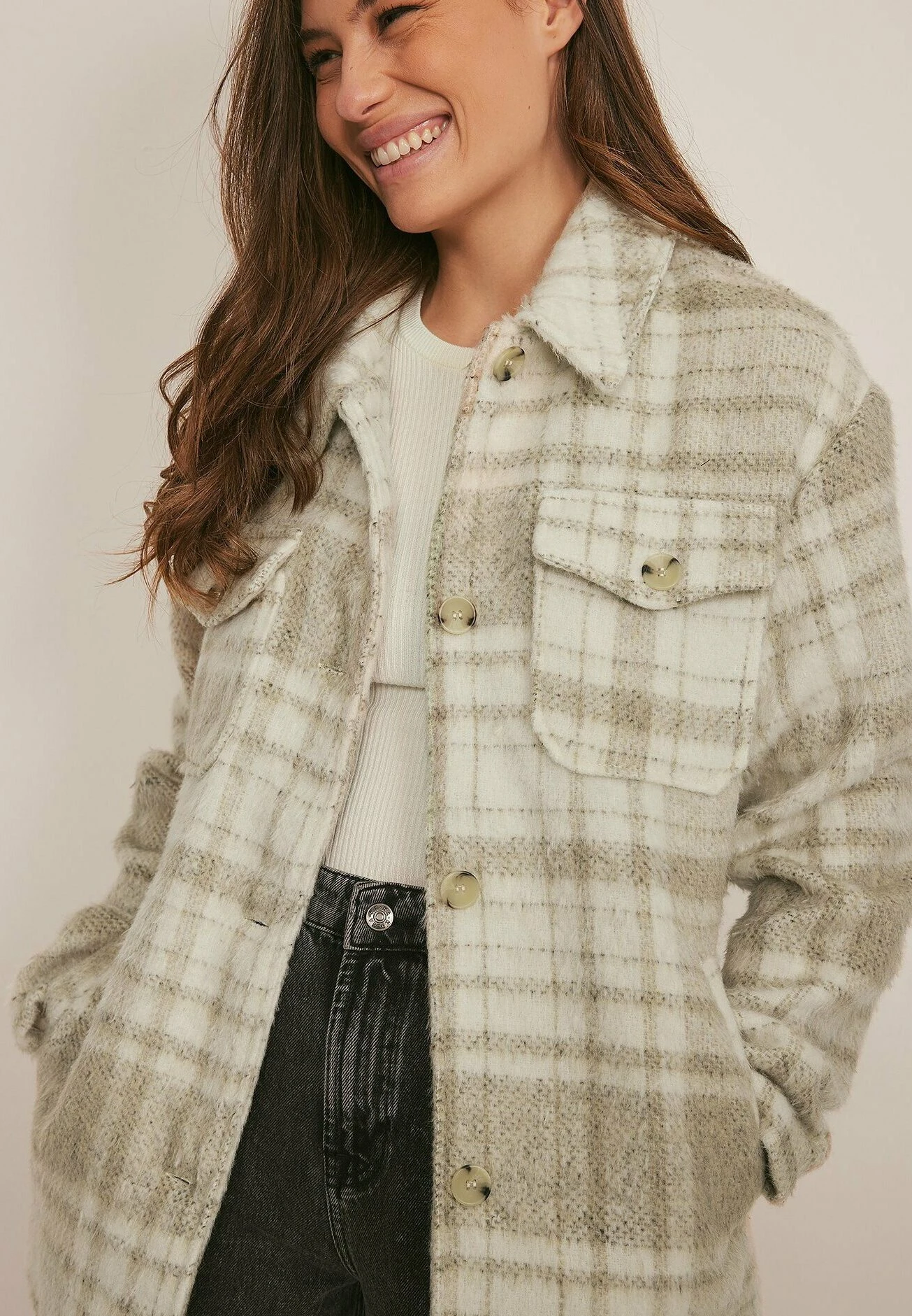 NA-KD Mit Gürtel - Manteau Classique - Light Grey 6 NA-KD Mit Gürtel - Manteau Classique - Light Grey – Image 4