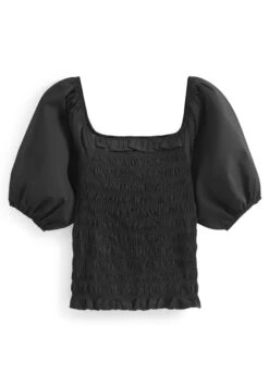 Next Puff Sleeve Square Neck Summer Petite - Blouse - Black -Next Soldes ee4ac51c1385433da64389420c68ac2a