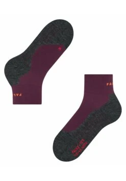 Falke Tk5 Wander Wool Short Trekking Functional Light-Cushioned - Chaussettes - Dark Mauve