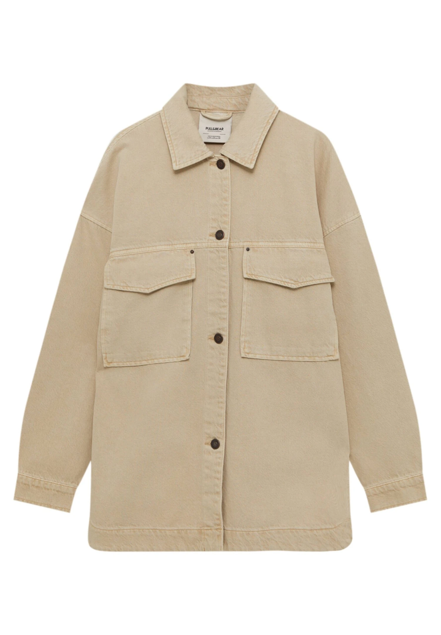 PULL & BEAR Basic - Veste Légère - Sand 8 PULL & BEAR Basic - Veste Légère - Sand – Image 6