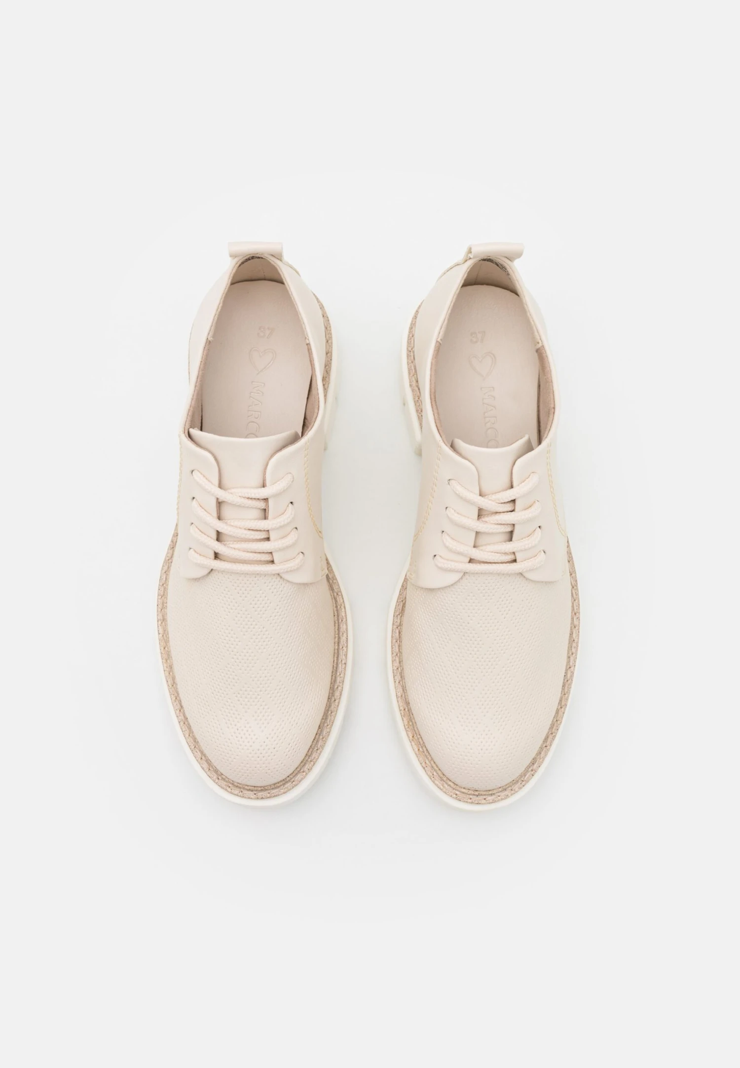 Marco Tozzi Derbies - Cream 8 Marco Tozzi Derbies - Cream – Image 6