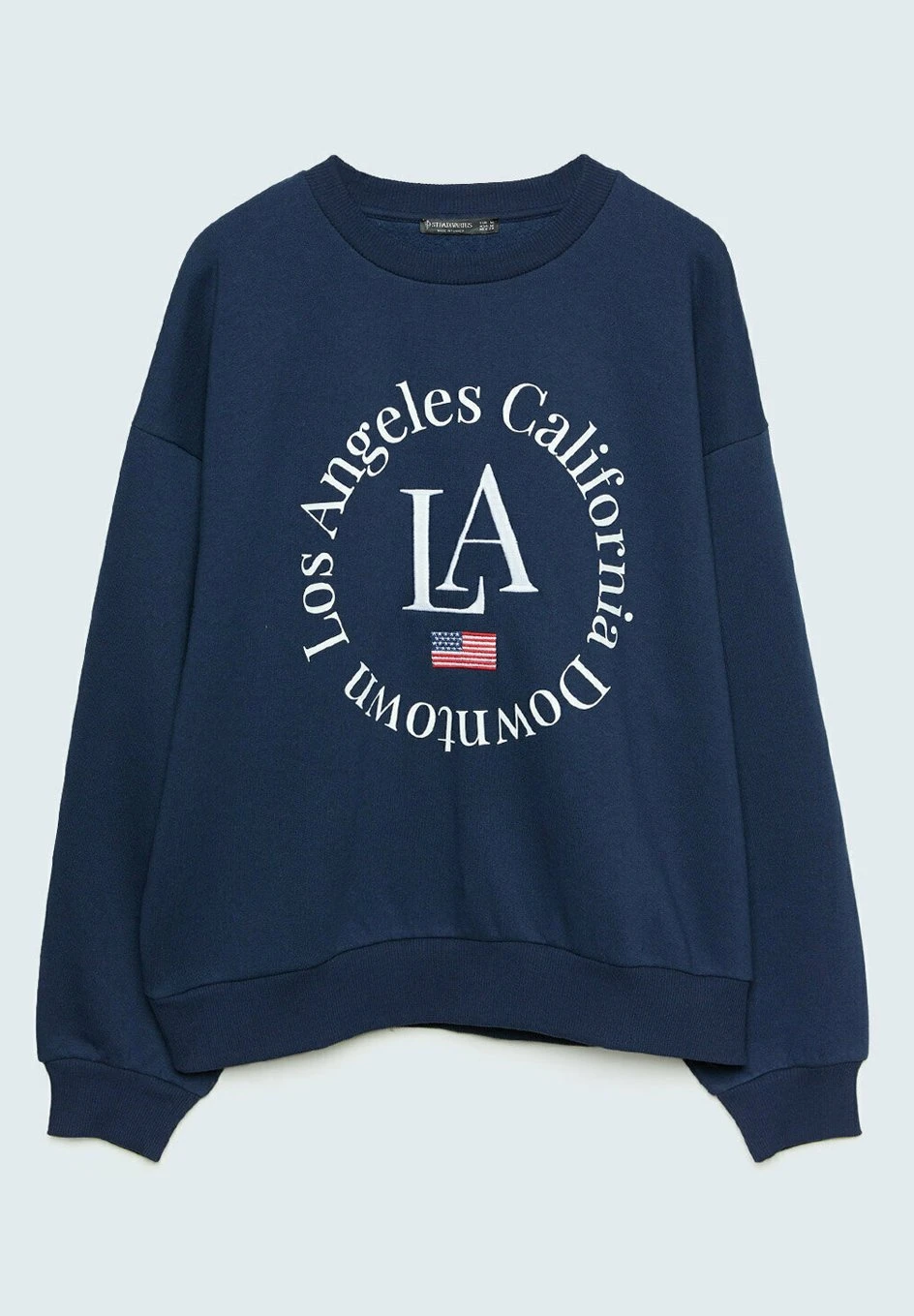 Stradivarius Oversize-Mit Stickerei 02501608 - Sweatshirt - Dark Blue 9 Stradivarius Oversize-Mit Stickerei 02501608 - Sweatshirt - Dark Blue – Image 7