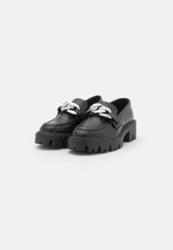 ONLY Shoes Onlbetty Chain Loafer - Mocassins - Black/Silver -Next Soldes f14fef29e6a84a209c6dfdcf90f52aad