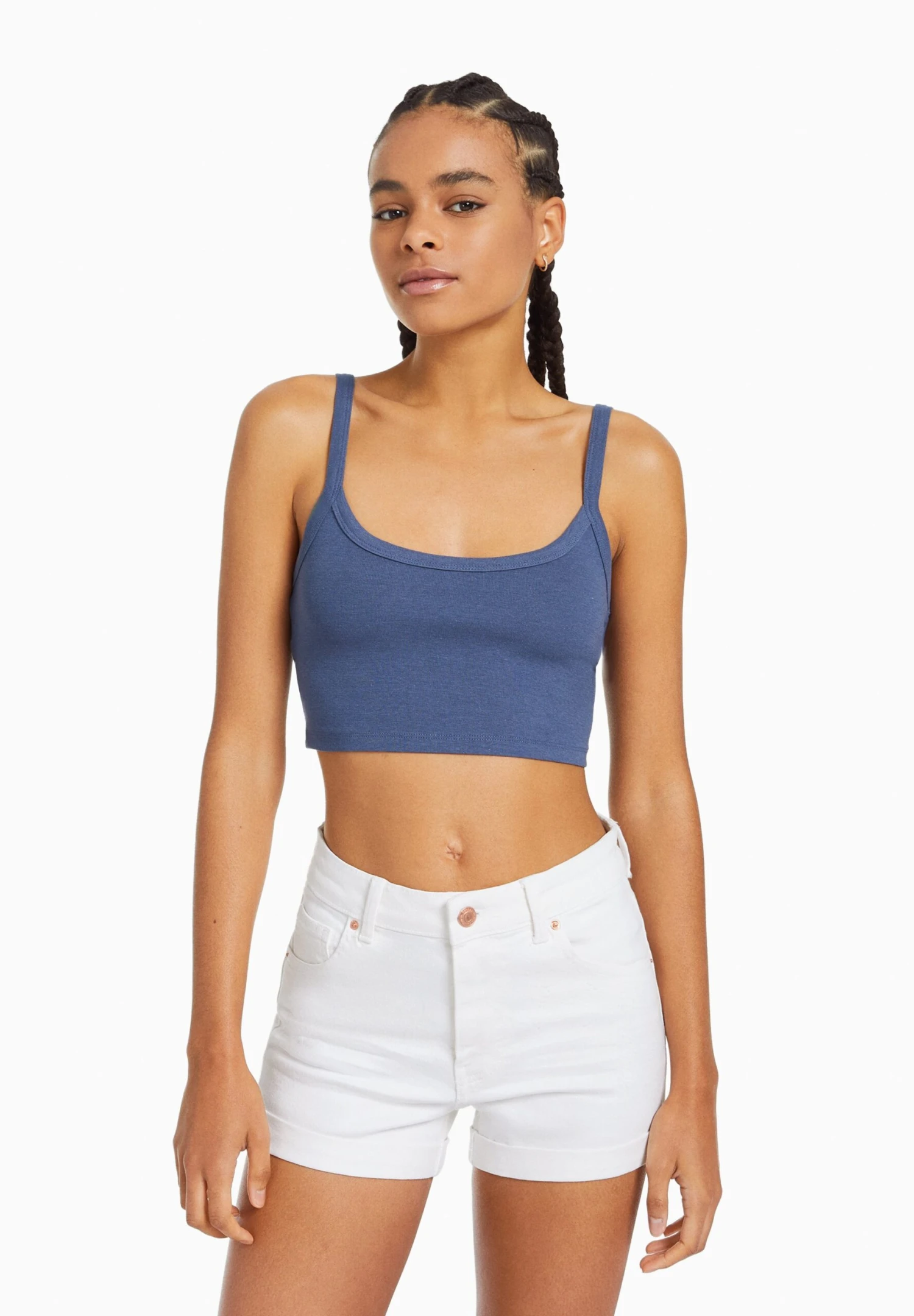 BERSHKA Roll-Up - Short En Jean - Off-White 7 BERSHKA Roll-Up - Short En Jean - Off-White â Image 5